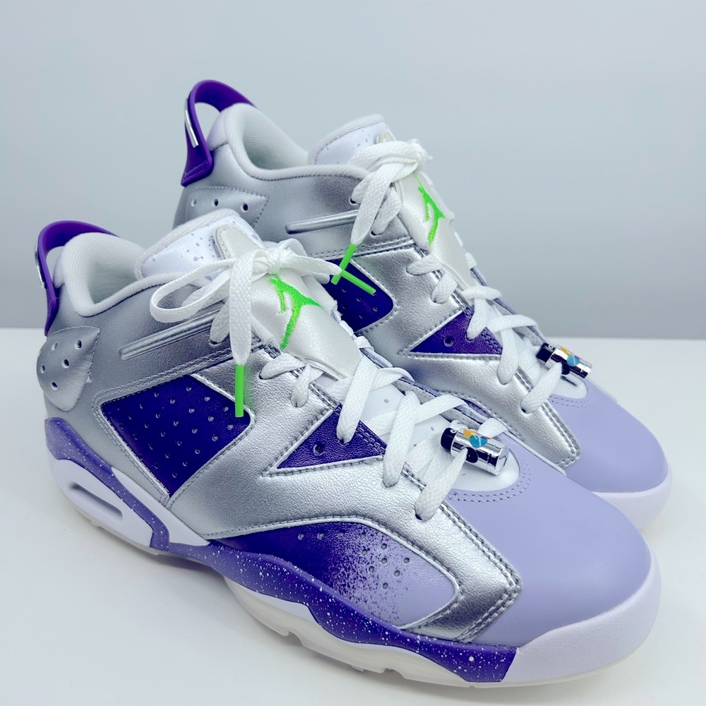 Nike Air Jordan Retro 6 Golf Silver/Purple/Action Grape Sz10 FD0205-055